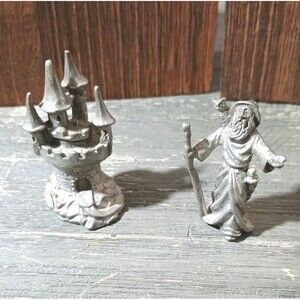 Pewter Gallo Castle Unmarked Wizard Vintage Mini Figures